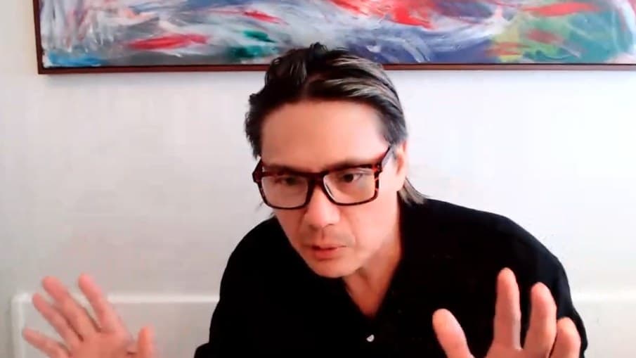 James Christopher on the call from his home office